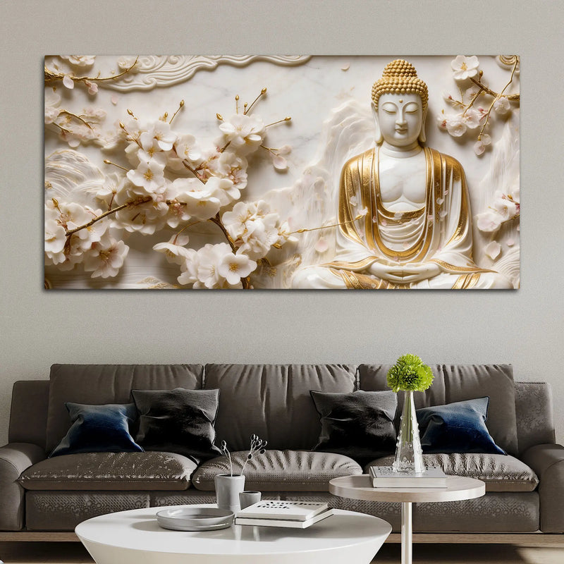 Serene Buddha Harmony 3D Canvas Wall Painting