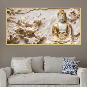 Serene Buddha Harmony 3D Canvas Wall Painting