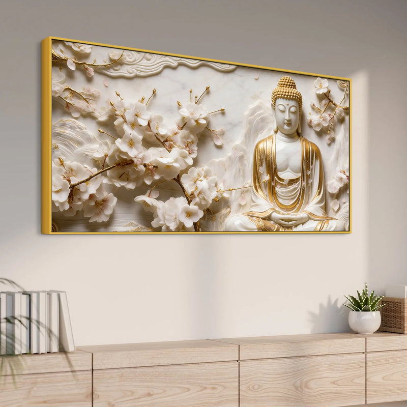 Serene Buddha Harmony 3D Canvas Wall Painting