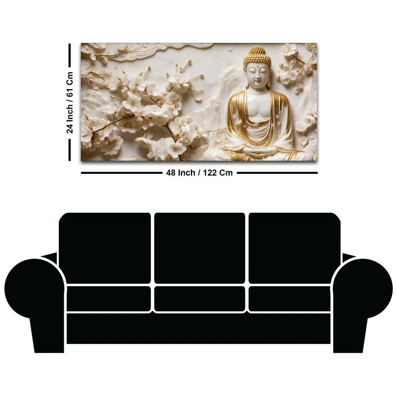 Serene Buddha Harmony 3D Canvas Wall Painting