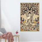 Serene Buddha Meditation Canvas Painting