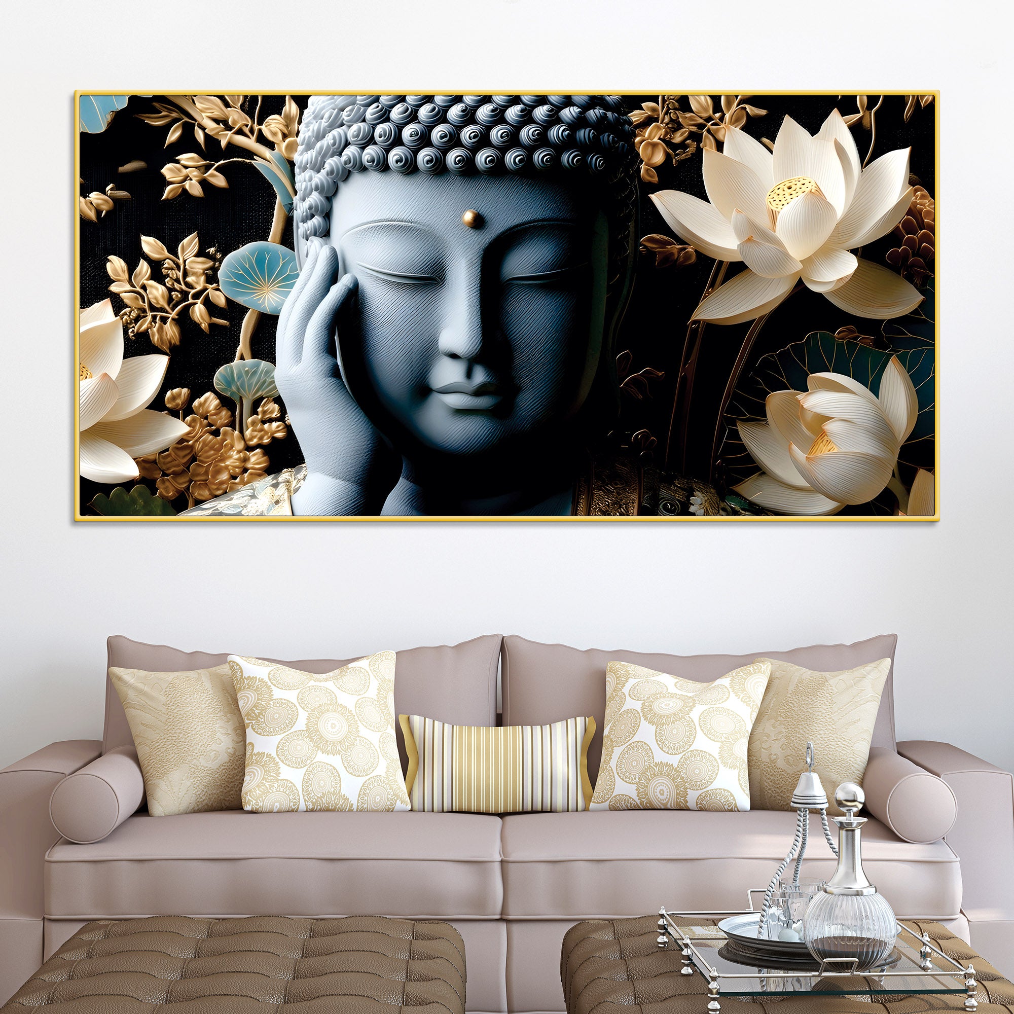 Serene Buddha Painting for Peaceful Home Decor