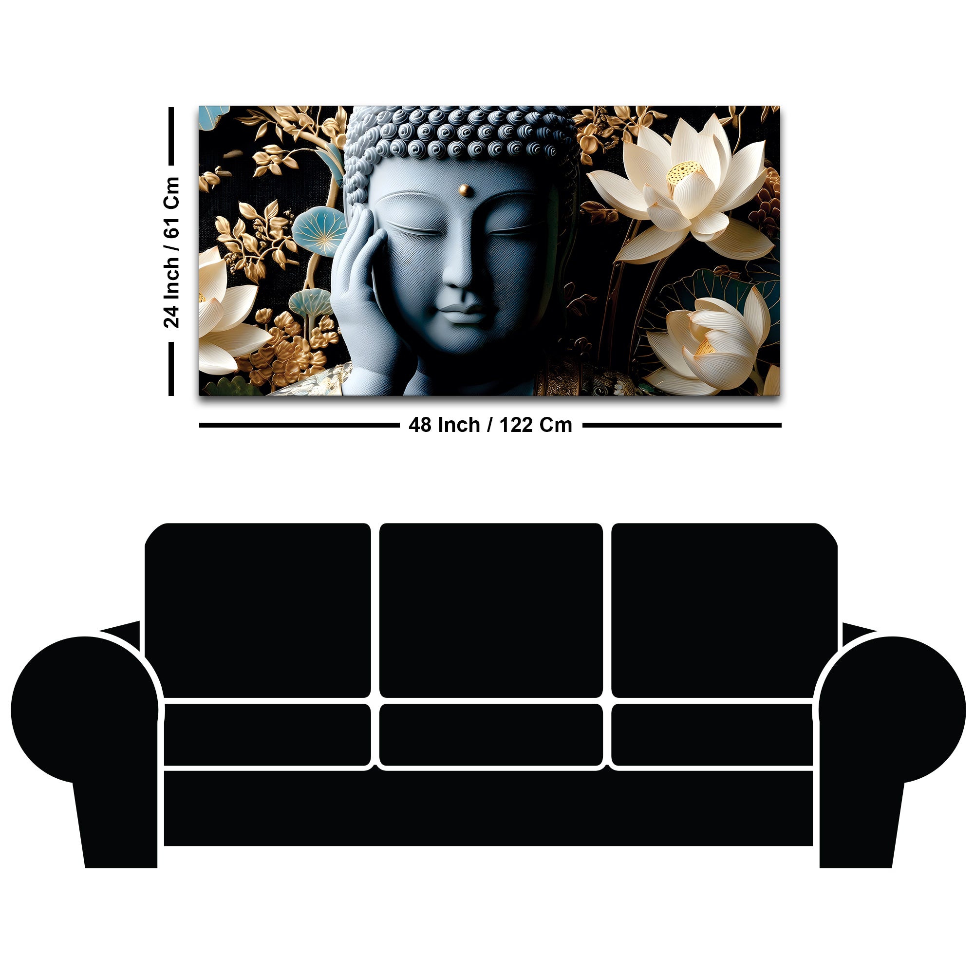 Serene Buddha Painting for Peaceful Home Decor