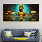 Serene Buddha Wall Painting Canvas for Living Room Décor