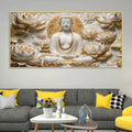 Serene Buddha with Lotus 3D Canvas Wall Painting