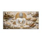 Serene Buddha with Lotus 3D Canvas Wall Painting
