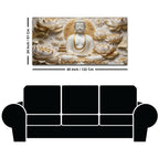 Serene Buddha with Lotus 3D Canvas Wall Painting