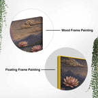 Serene Lord Buddha on Lotus 3D Bas-Relief Type Canvas Wall Painting