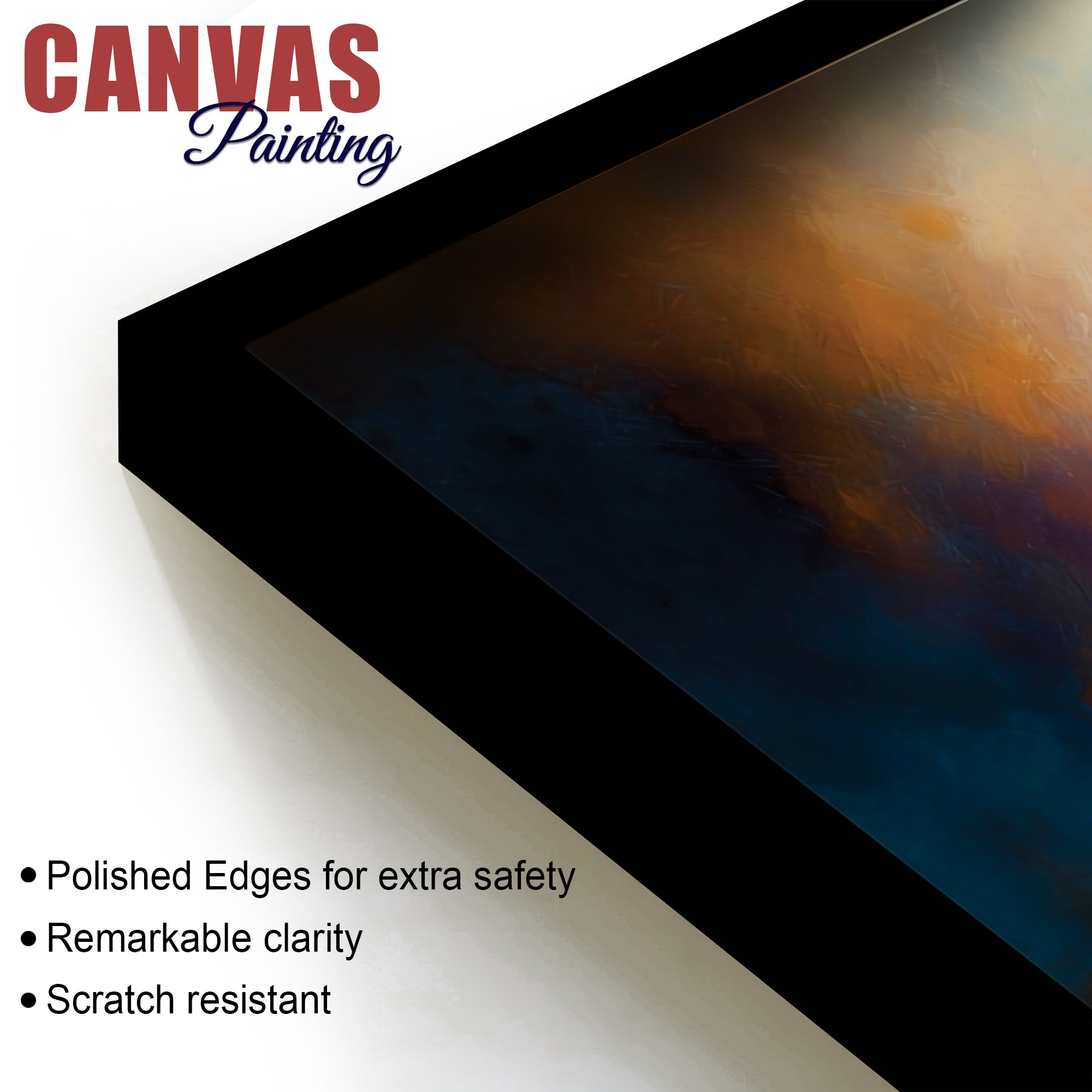 Serene Lord Shri Ganesha Giving Blessings Portrait Wall Painting for Home Interior – Modern Devotional Canvas Wall Art for Home