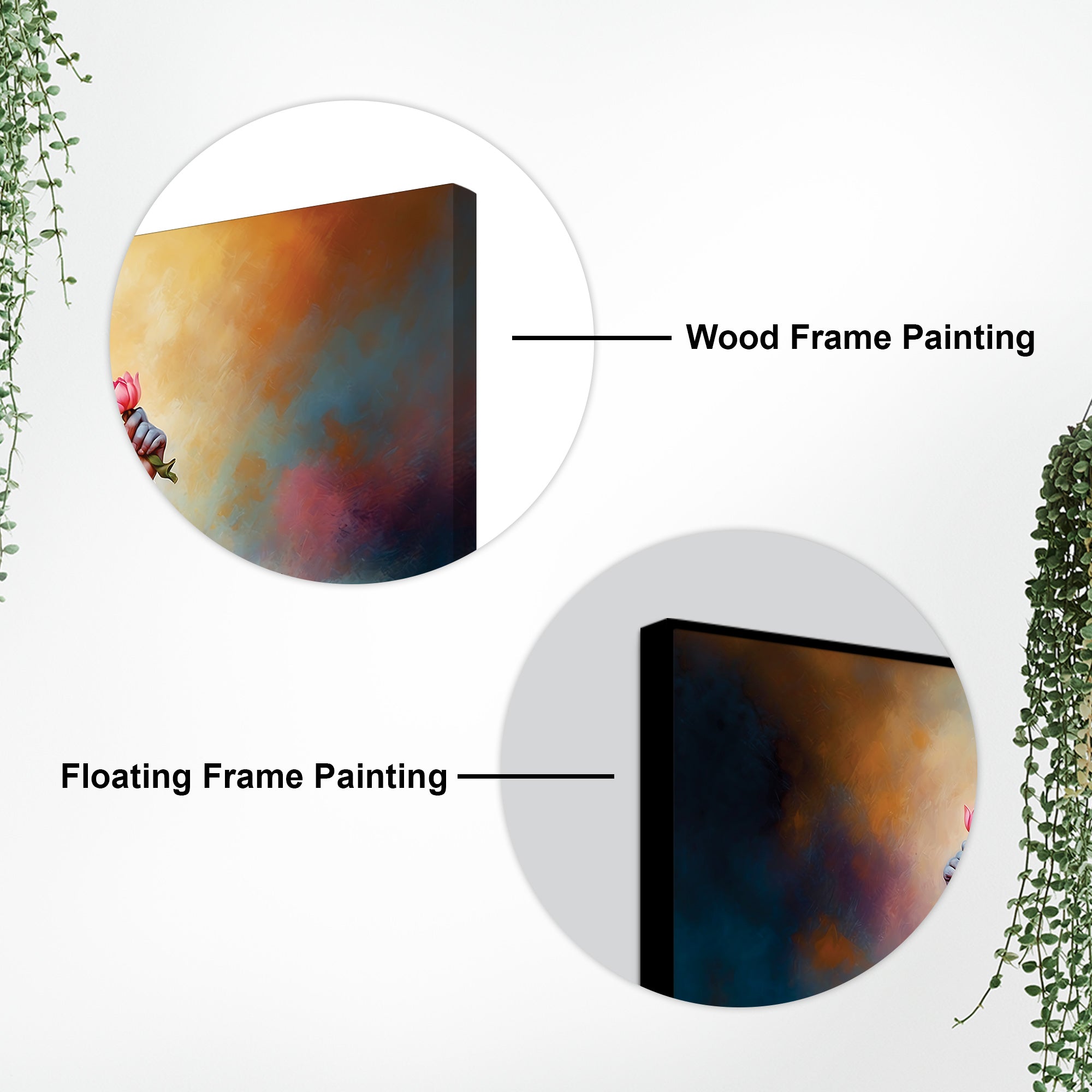 Serene Lord Shri Ganesha Giving Blessings Portrait Wall Painting for Home Interior – Modern Devotional Canvas Wall Art for Home