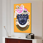Serene Shree Krishna Portrait Canvas Wall Painting