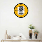 Set Aim Motivational Quotes Wall Clock For Living Office
