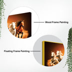 Seven Furious Horses Running at Dawn Canvas Wall Painting
