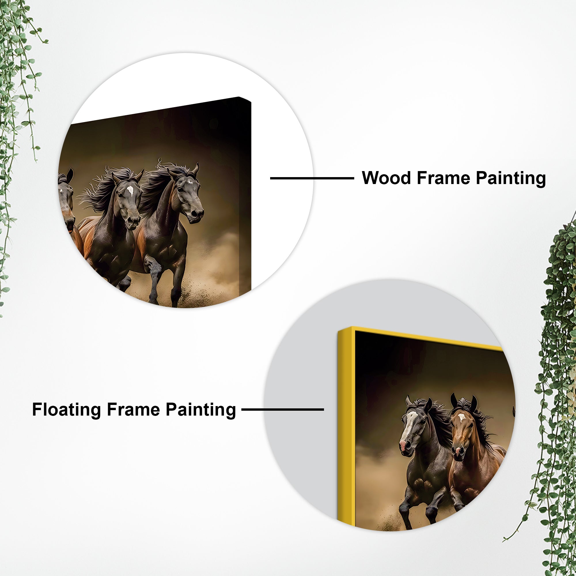 Seven Furious Horses Running Canvas Wall Painting