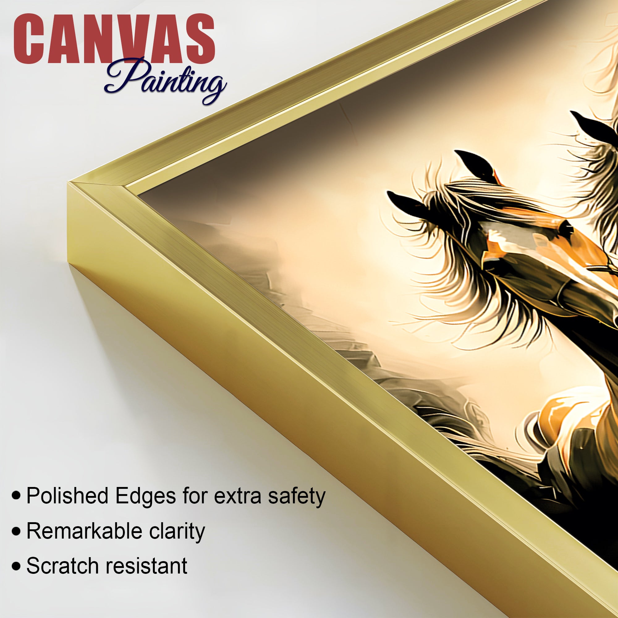Seven Horse Herd Canvas wall Painting