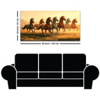 Seven Horse Running In The Field Canvas wall Painting
