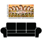 Seven Horses Folk Art Canvas wall Painting