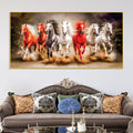 Seven Horses Running Art Canvas Wall Painting