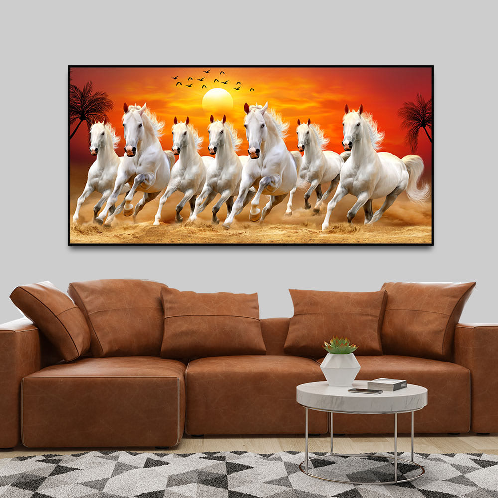 horse running painting