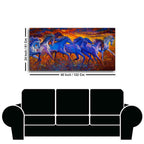 Seven Horses Running Canvas Wall Painting