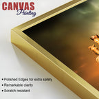 Seven Horses Running in Desert Premium Canvas Wall Painting