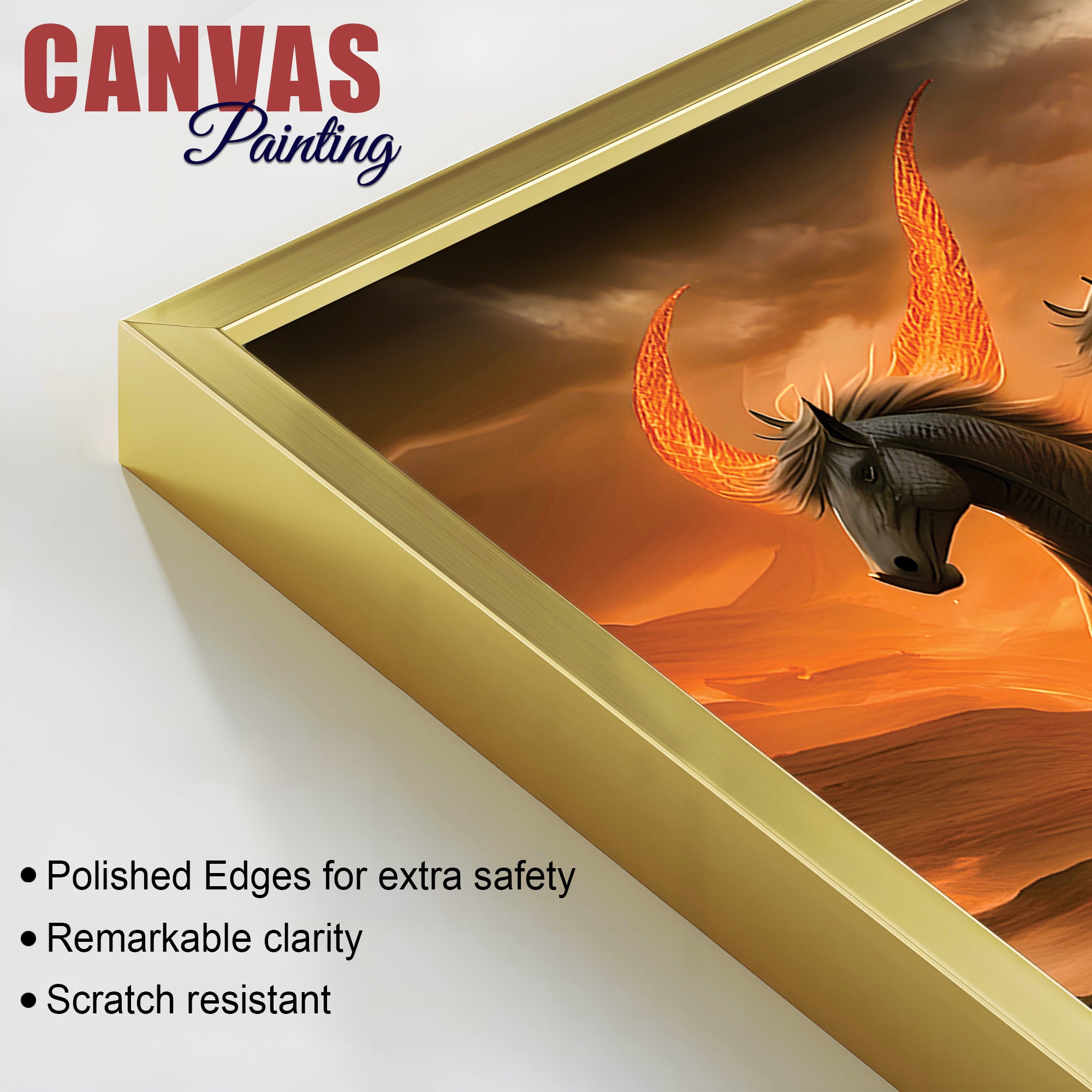 Seven Mystical Horses Canvas Wall Painting