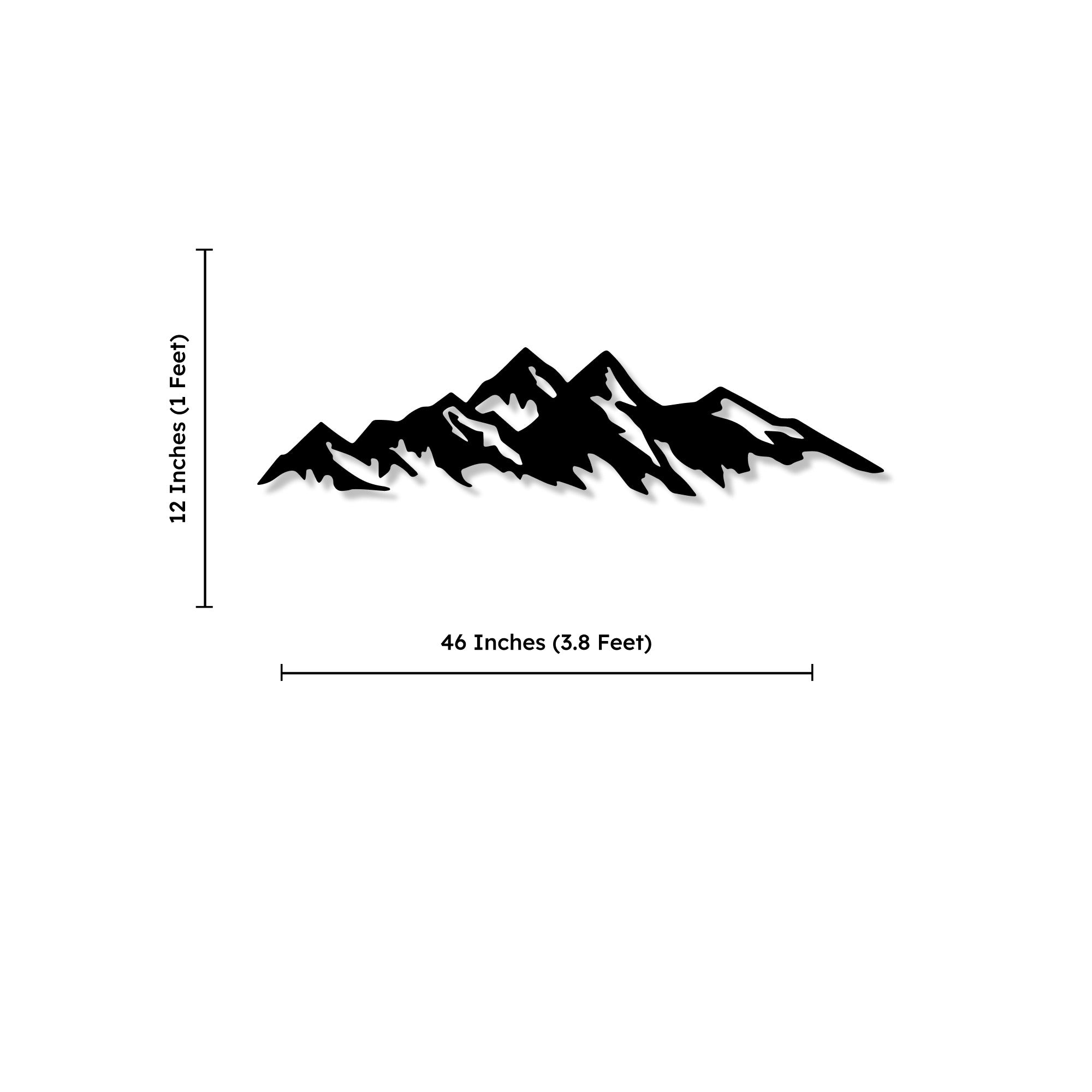 Shade of Mountains Design Metal Art Wall Decor