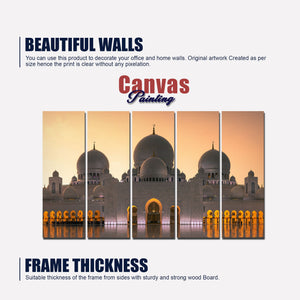 Islamic Canvas Wall Painting of Sheikh Zayed Grand Mosque 5 Panels