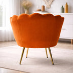 shell-motif-luxury-design-orange-velvet-accent-chair