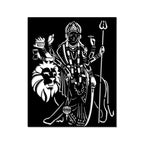 Sherawali Mata Design Metal Art Wall Decor