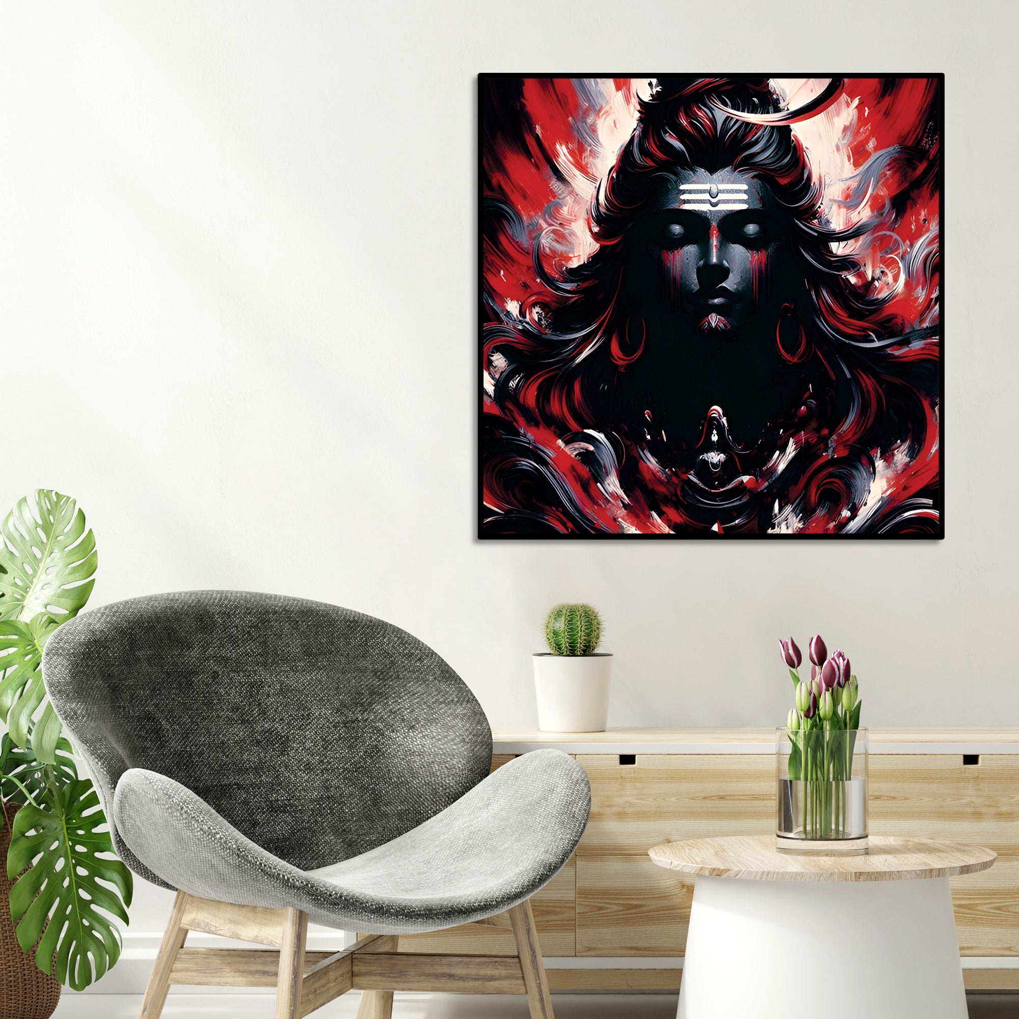 Shiv Ji Aura Canvas Painting