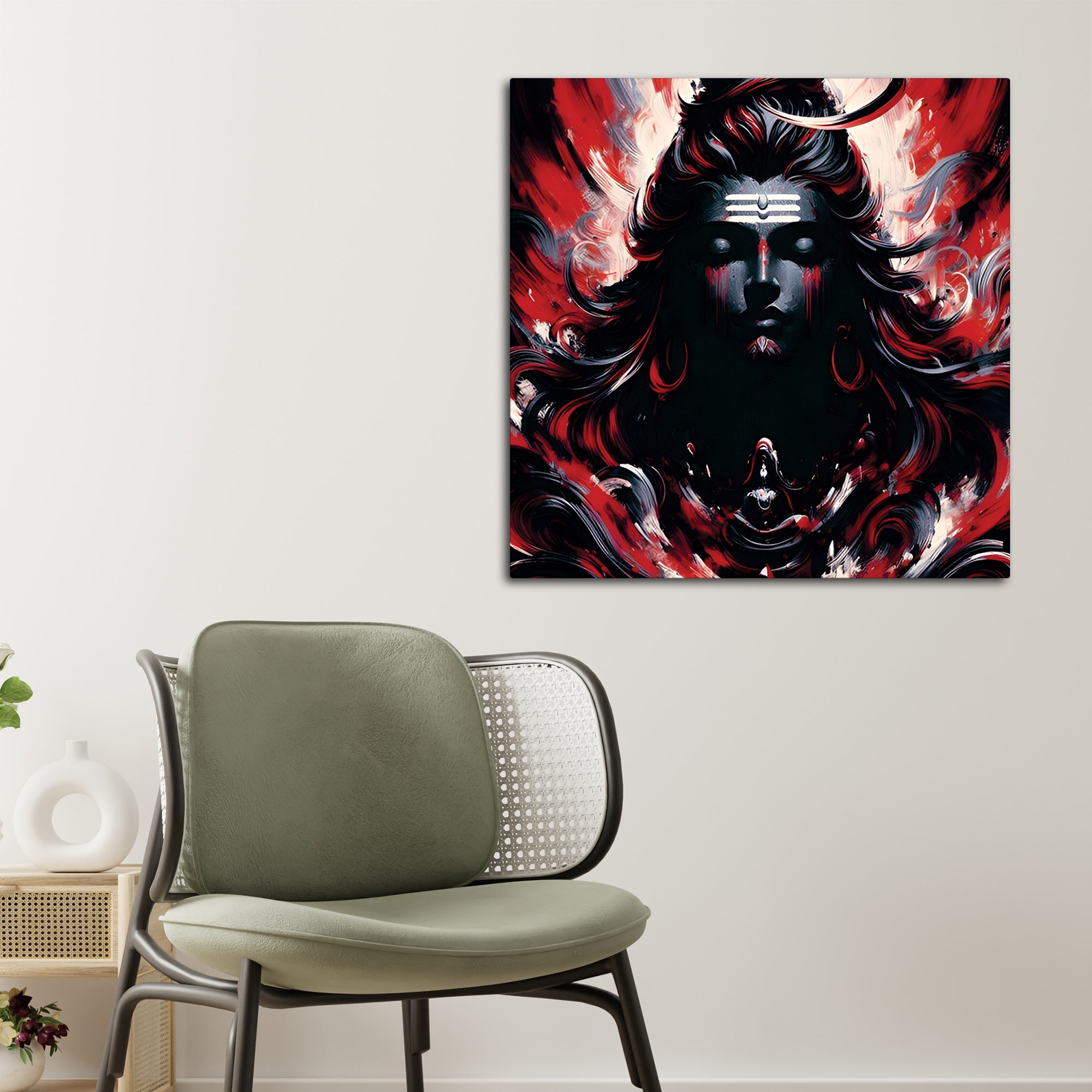 Shiv Ji Aura Canvas Painting
