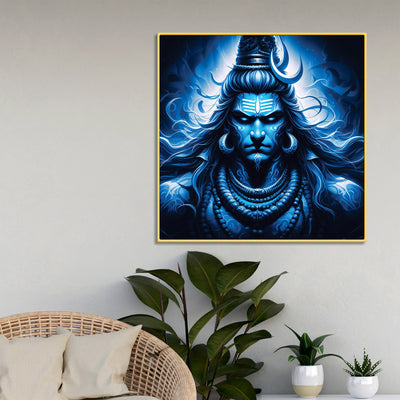 Shiv Ji Celestial Painting Hindu Spiritual Canvas Decor