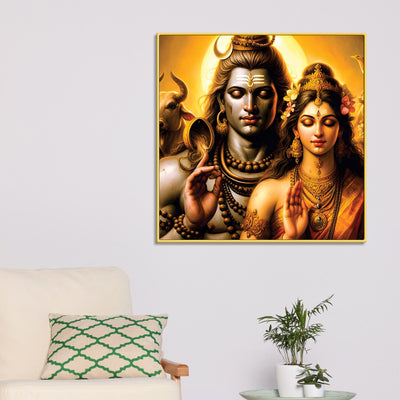 Shiv Ji Cosmic Flow Art Modern Spiritual Wall Painting