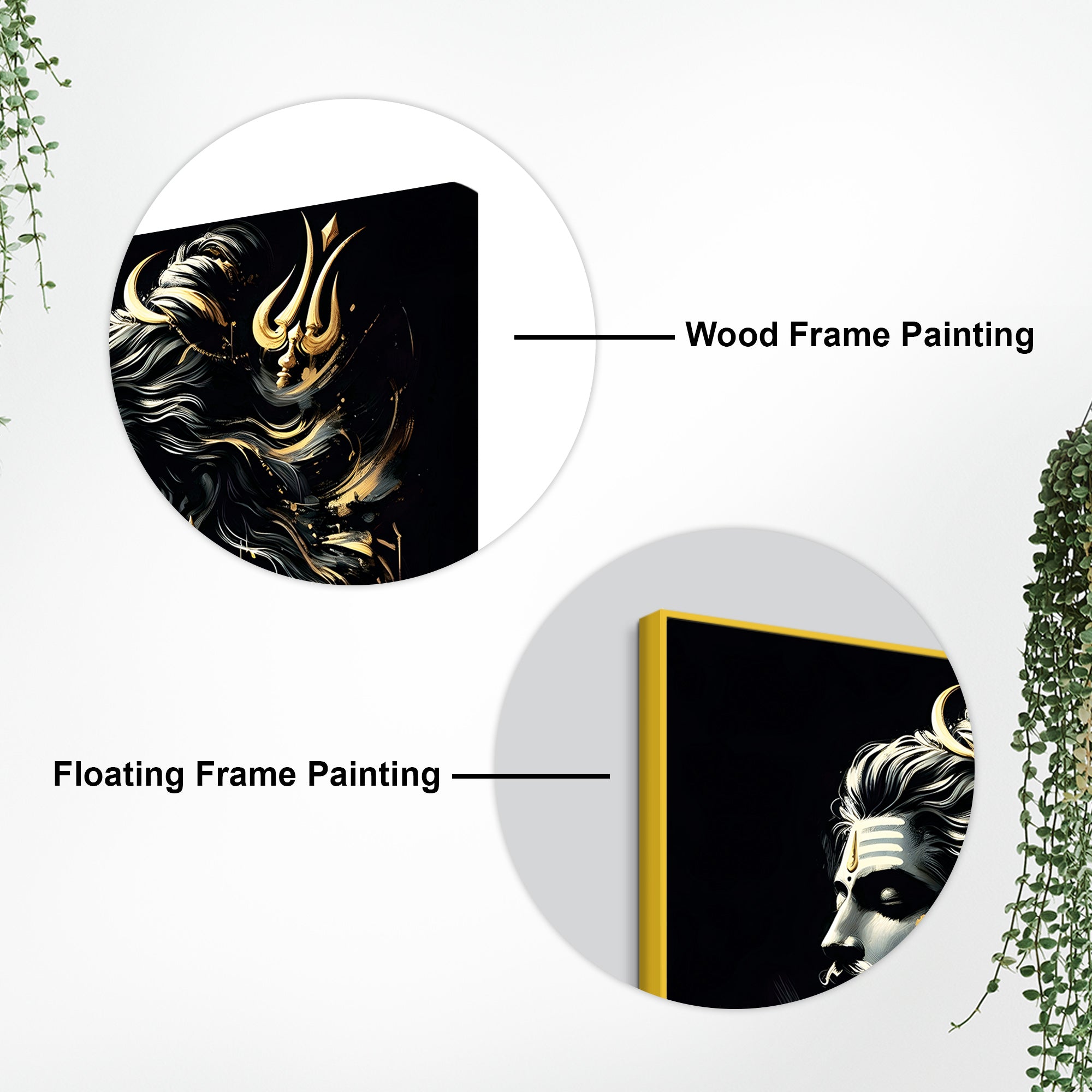 Shiv Ji Enlightened Portrait Modern Spiritual Wall Painting