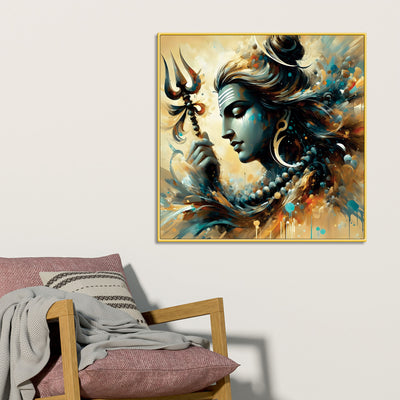 Shiv Ji Enlightenment Wall Frame Spiritual Canvas Painting