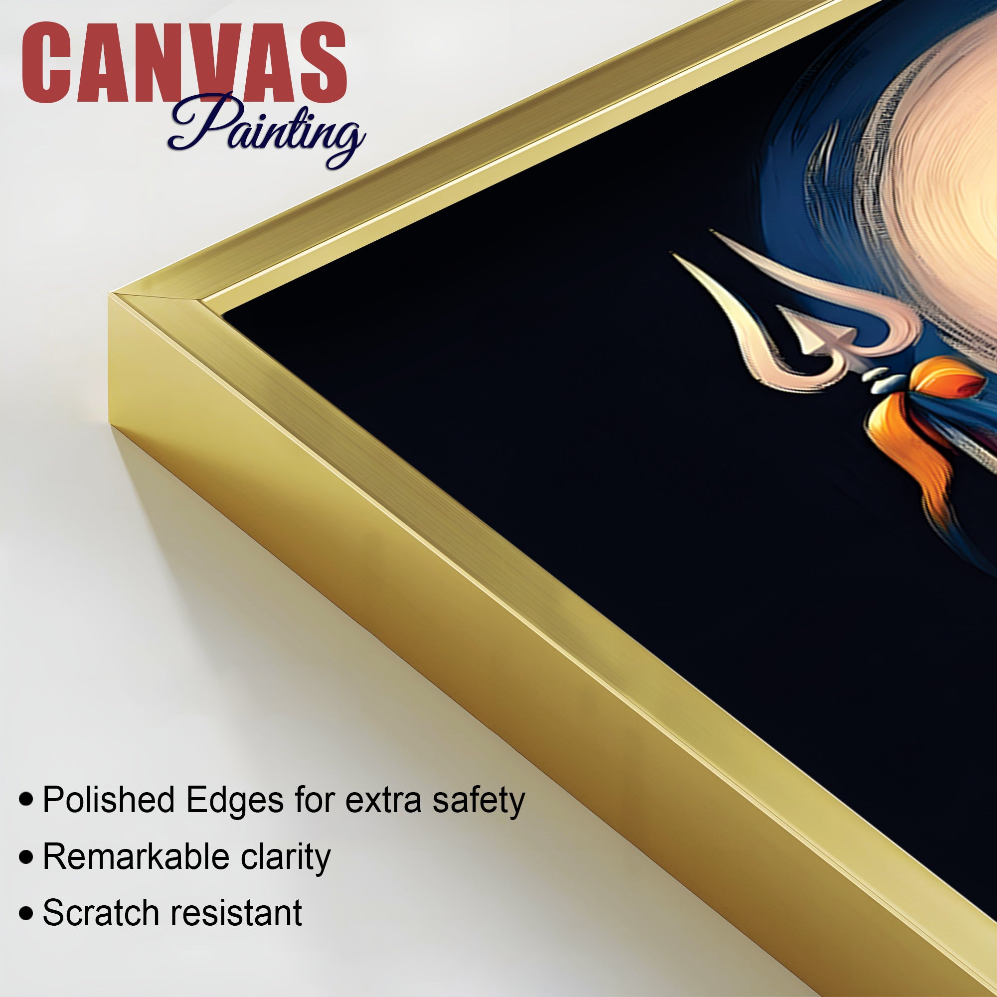 Shiv Ji Ethnic Canvas Painting Hindu Spiritual Wall Art