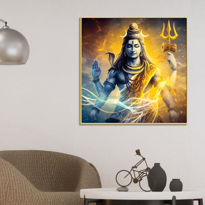 Shiv Ji Modern Art Print Premium Spiritual Wall Painting