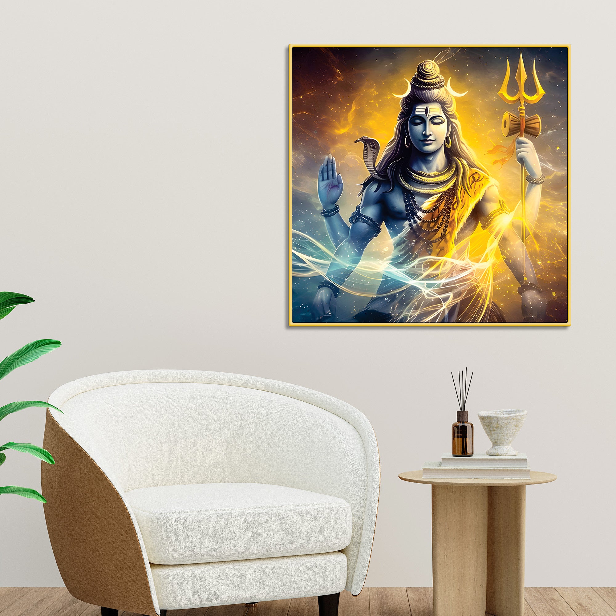 Shiv Ji Modern Art Print Premium Spiritual Wall Painting