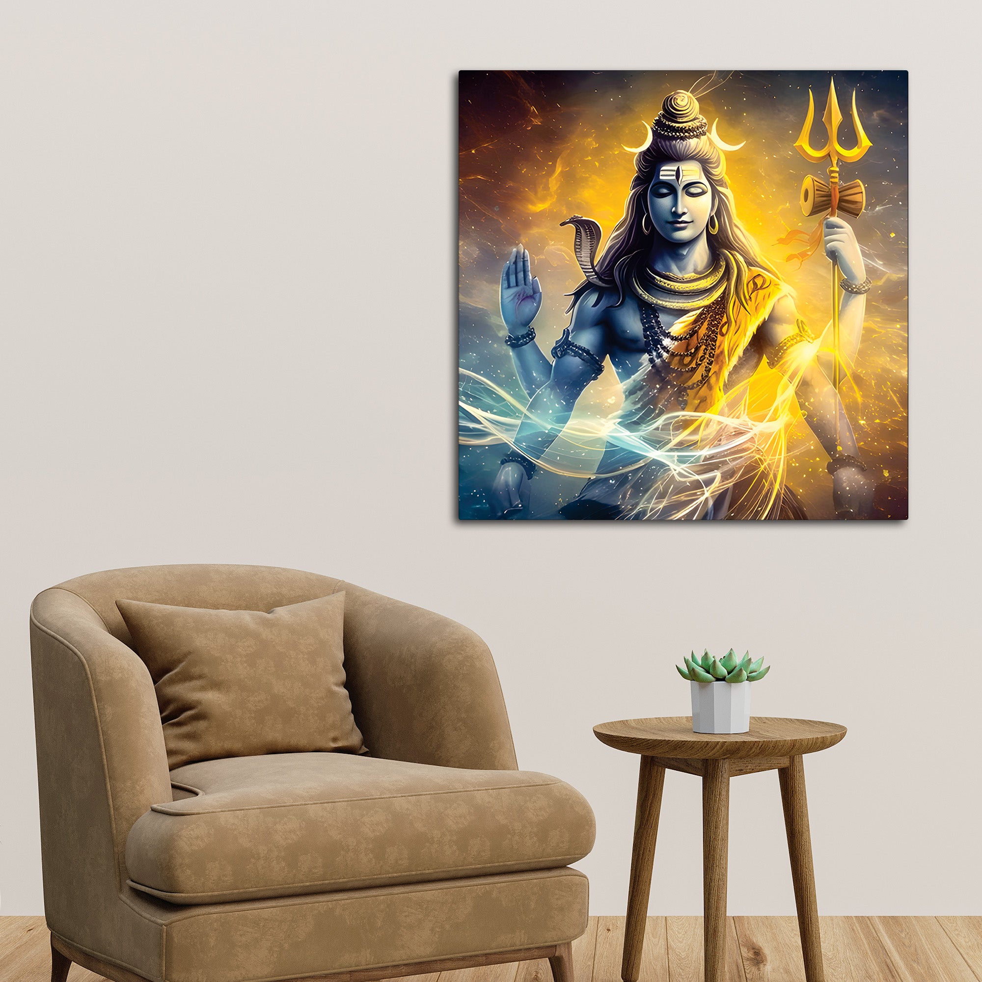 Shiv Ji Modern Art Print Premium Spiritual Wall Painting