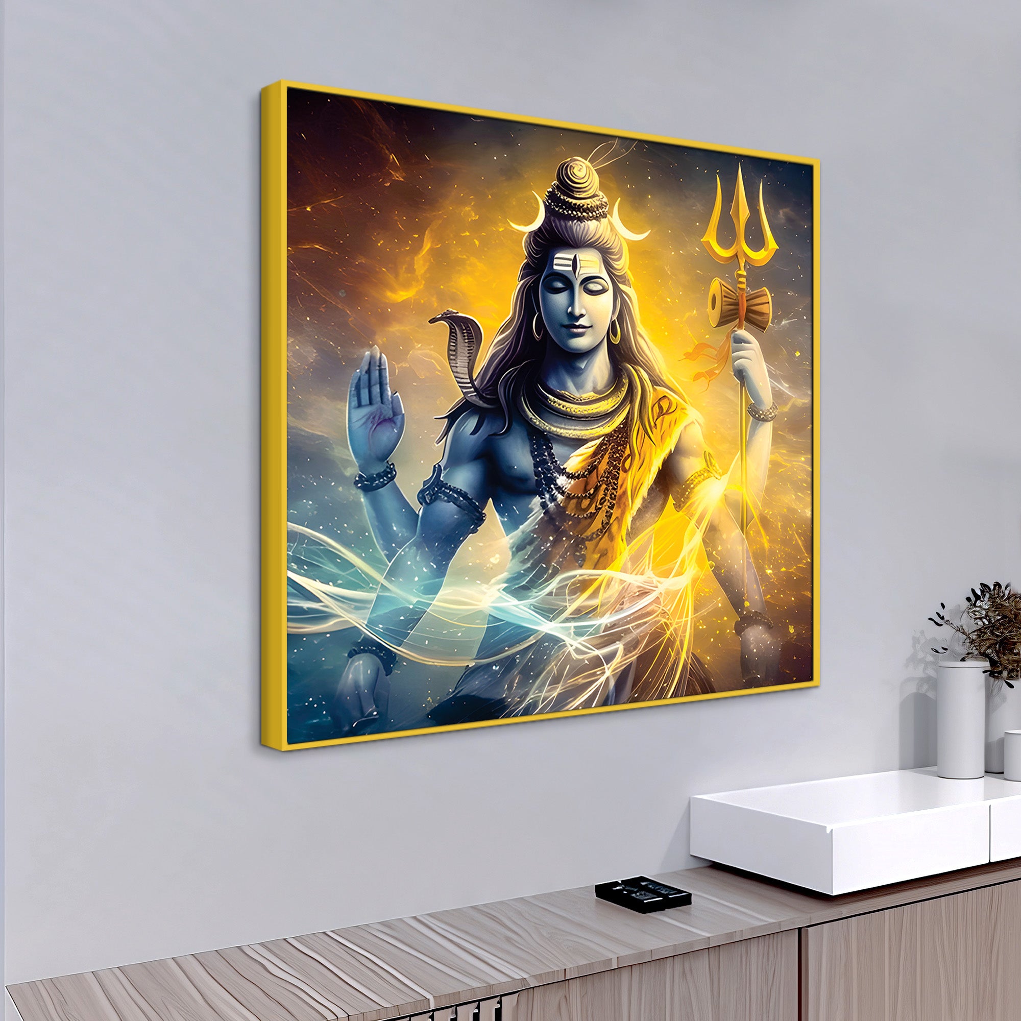 Shiv Ji Modern Art Print Premium Spiritual Wall Painting