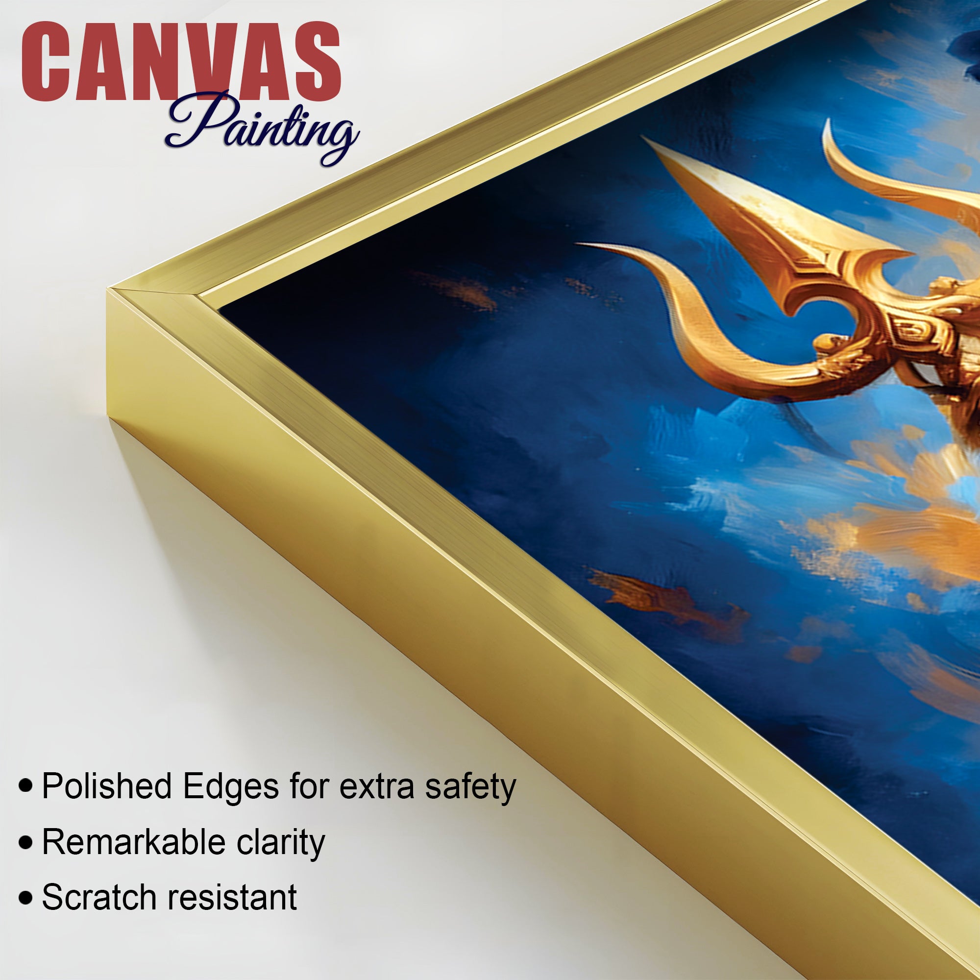 Shiv Ji Modern Canvas Art Mahadev Wall Painting for Living Room