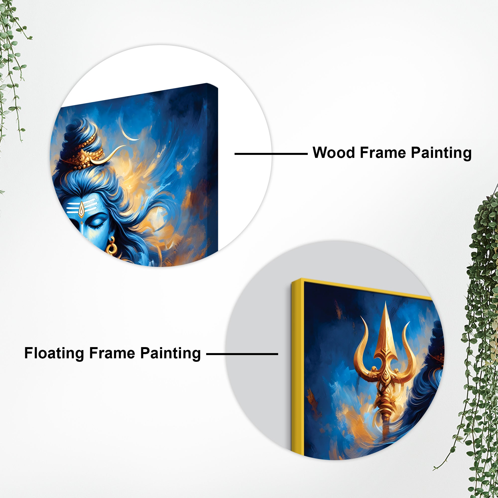 Shiv Ji Modern Canvas Art Mahadev Wall Painting for Living Room