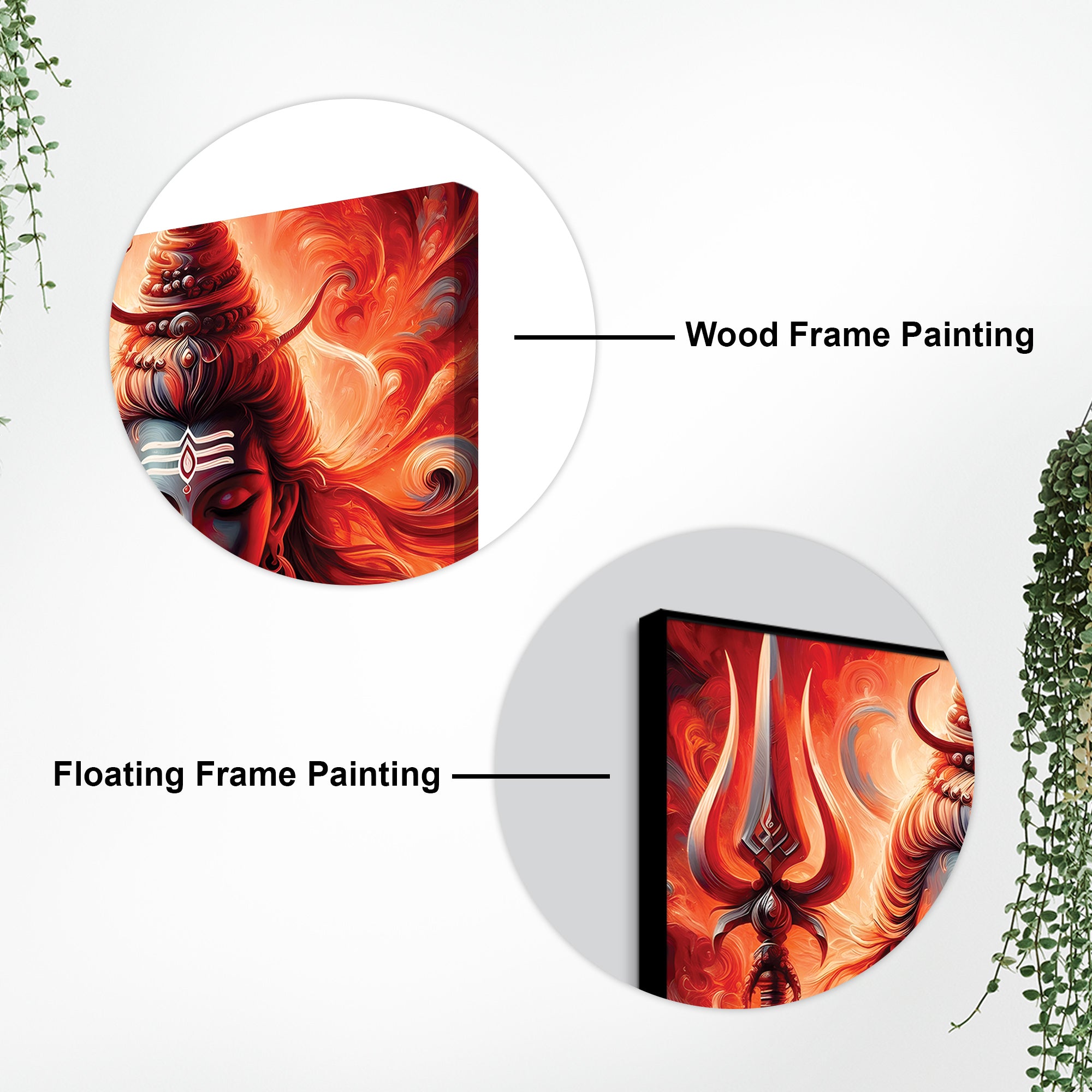 Shiv Parvati Aura Art Mahadev Painting Wall Decor Canvas