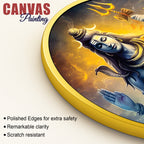 Shiv Shankar Round Wall Painting Pooja Home Decor
