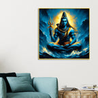 Shiv Shankar Spiritual Decor Modern Shiva Wall Painting