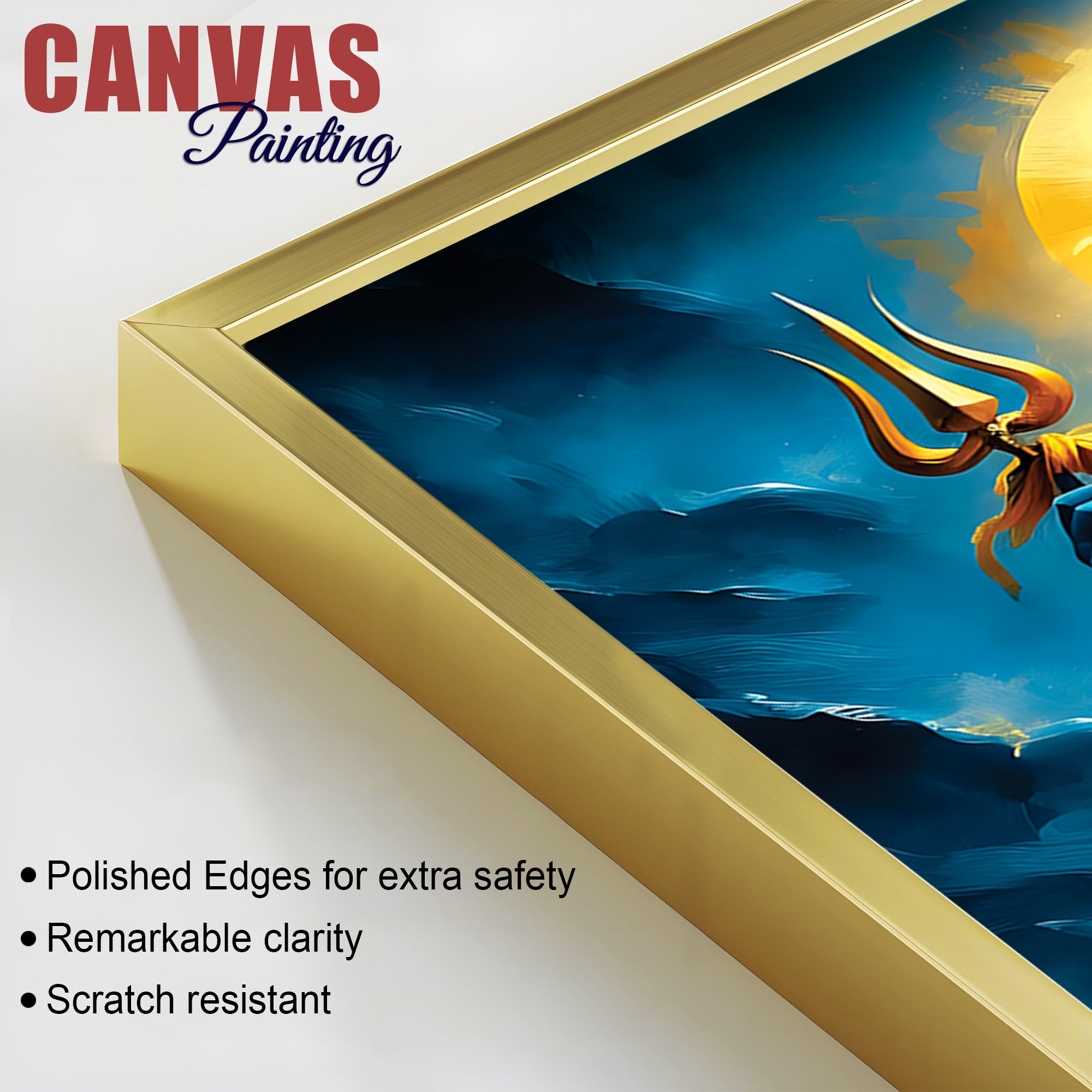 Shiv Shankar Spiritual Decor Modern Shiva Wall Painting