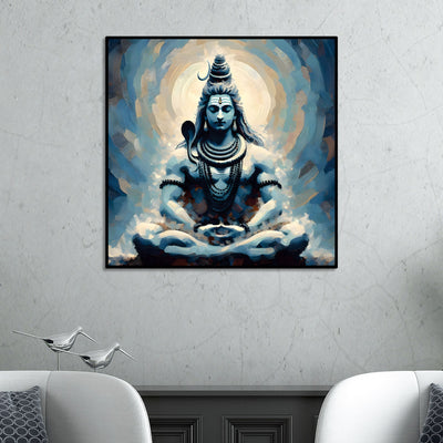 Shiv Shankar Wall Decor Painting Modern Spiritual Canvas Art