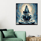 Shiv Shankar Wall Decor Painting Modern Spiritual Canvas Art