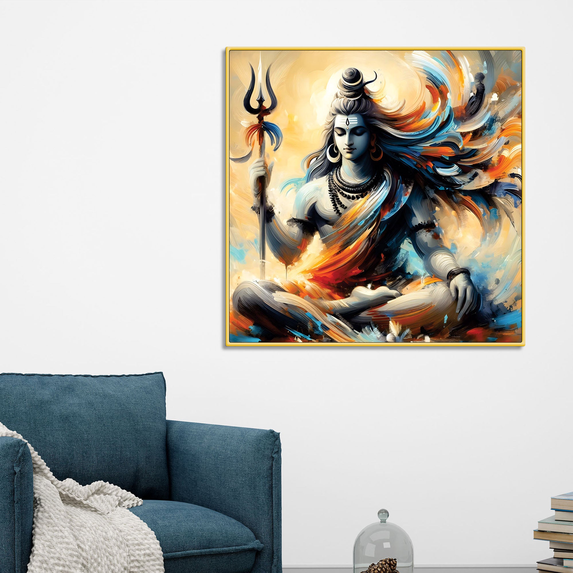 Shiv Tandav Energy Painting Lord Shiva Wall Art Canvas